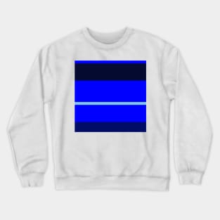 A scarce melt of Sky Blue, Primary Blue, Darkblue and Cetacean Blue stripes. Crewneck Sweatshirt